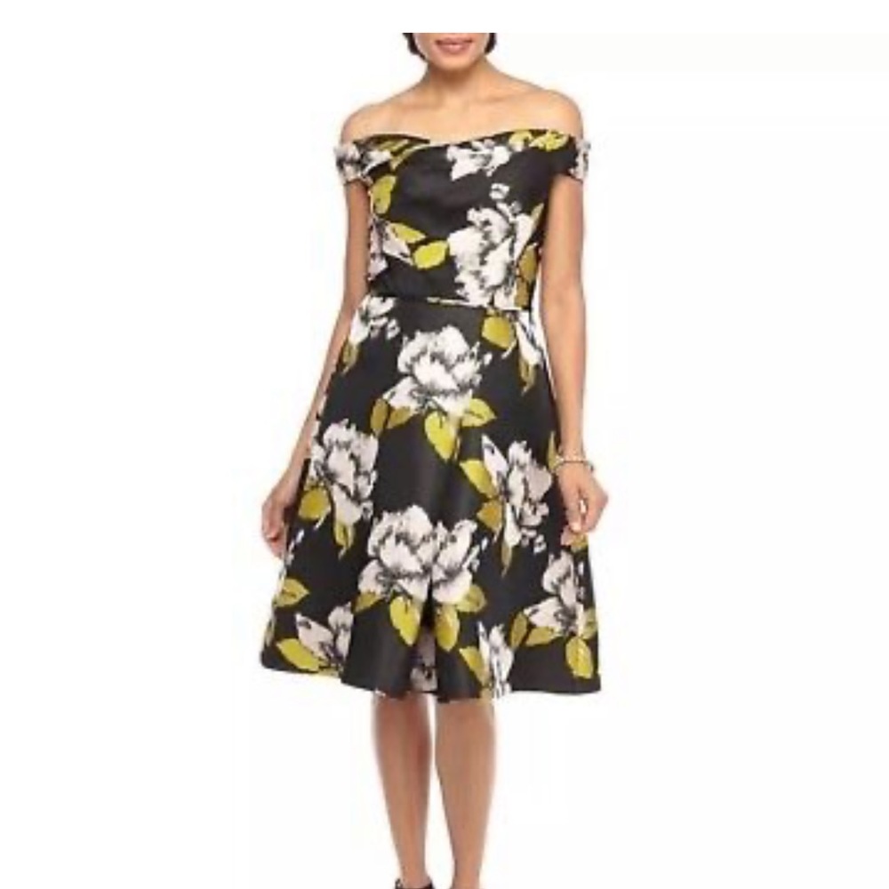 Adrianna Papell Off the Shoulder Tea Length
Gown size 10M